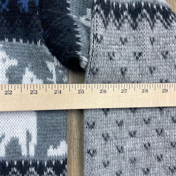 Vintage Tejidos Rumiñahui Sweater Mens Large Gray Wool Aztec Full Zip Knit - Picture 6 of 7